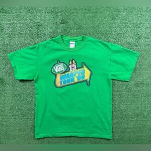 Y2K Green Vans Warped Tour 2009 t shirt.